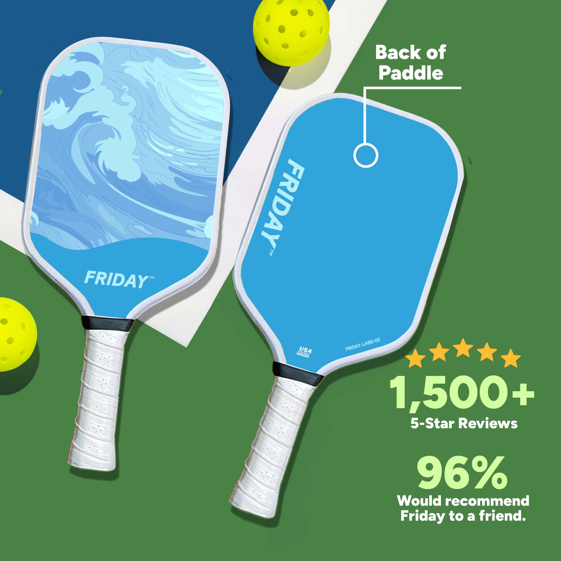 Friday Pickleball Paddle | Carbon Fiber (16mm) - Friday Pickleball