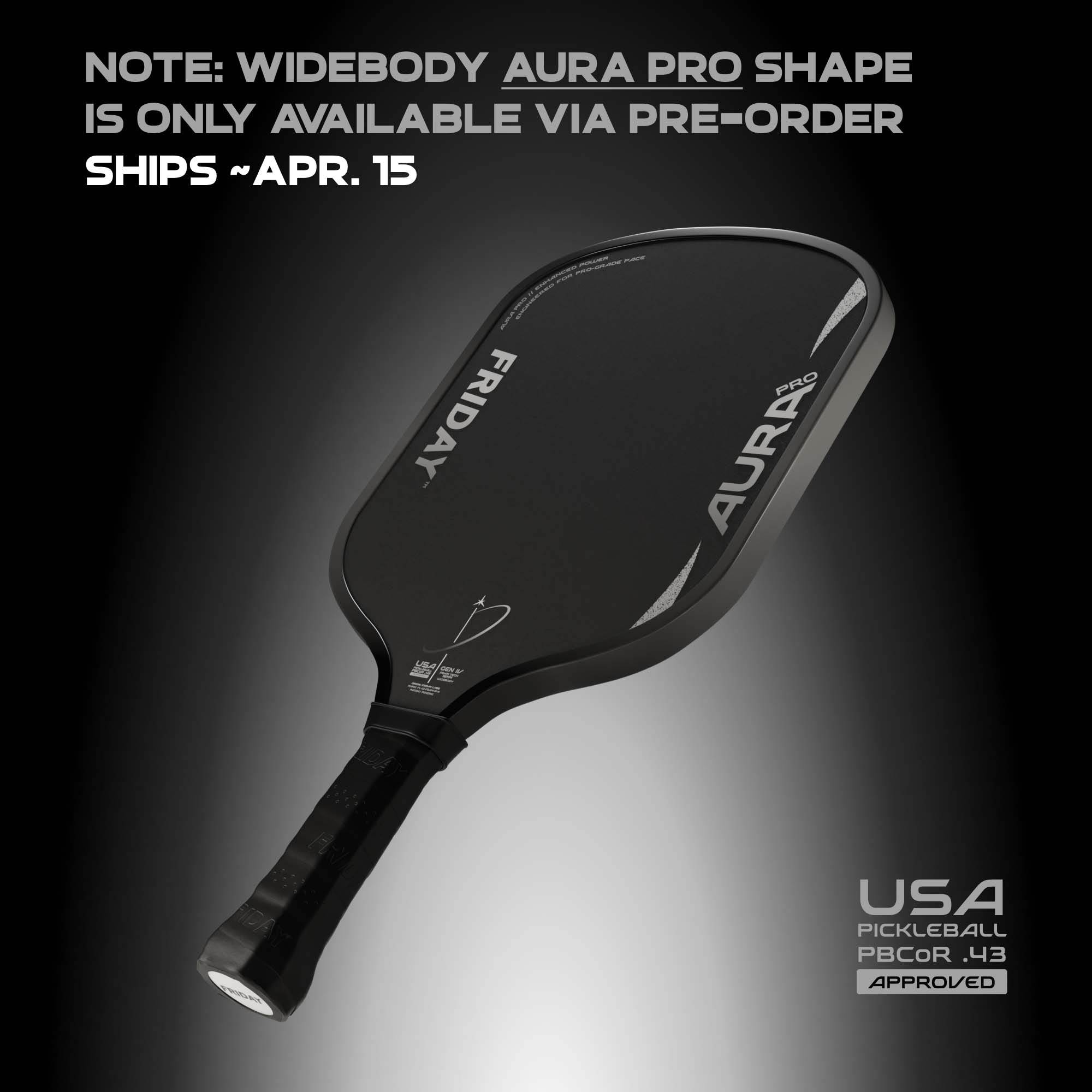 Friday Aura Pro Paddle | Gen 4 (16mm) - Friday Pickleball