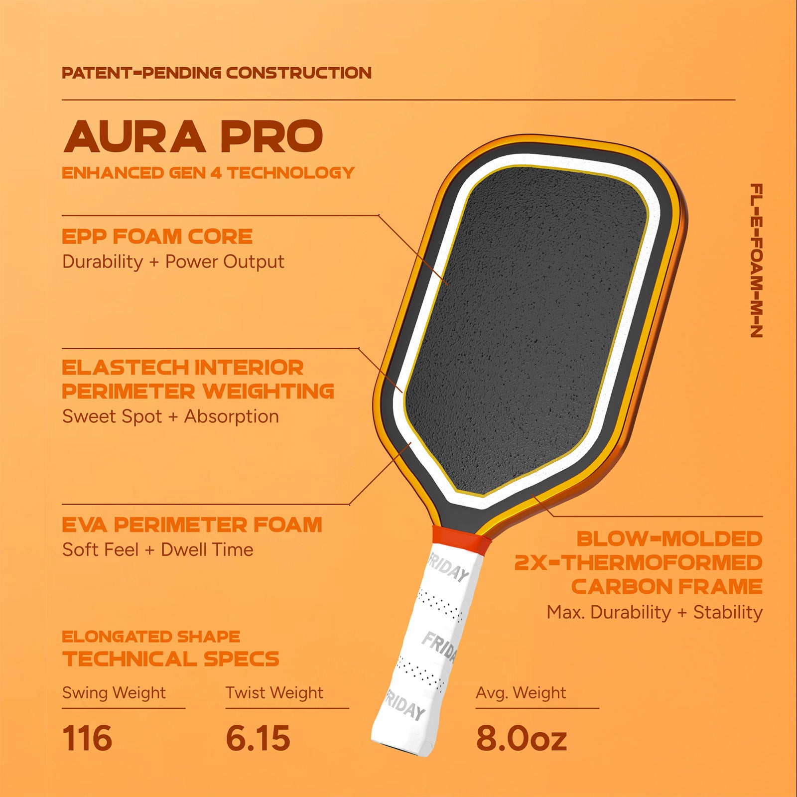 Friday Aura Pro Paddle | Gen 4 (16mm)