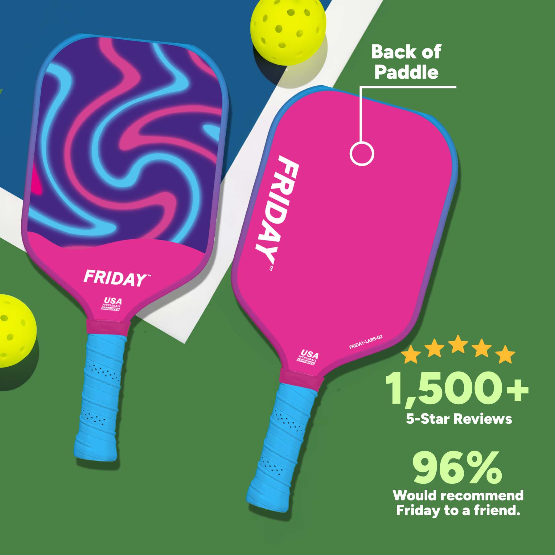 Friday Pickleball Paddle | Carbon Fiber (16mm) - Friday Pickleball