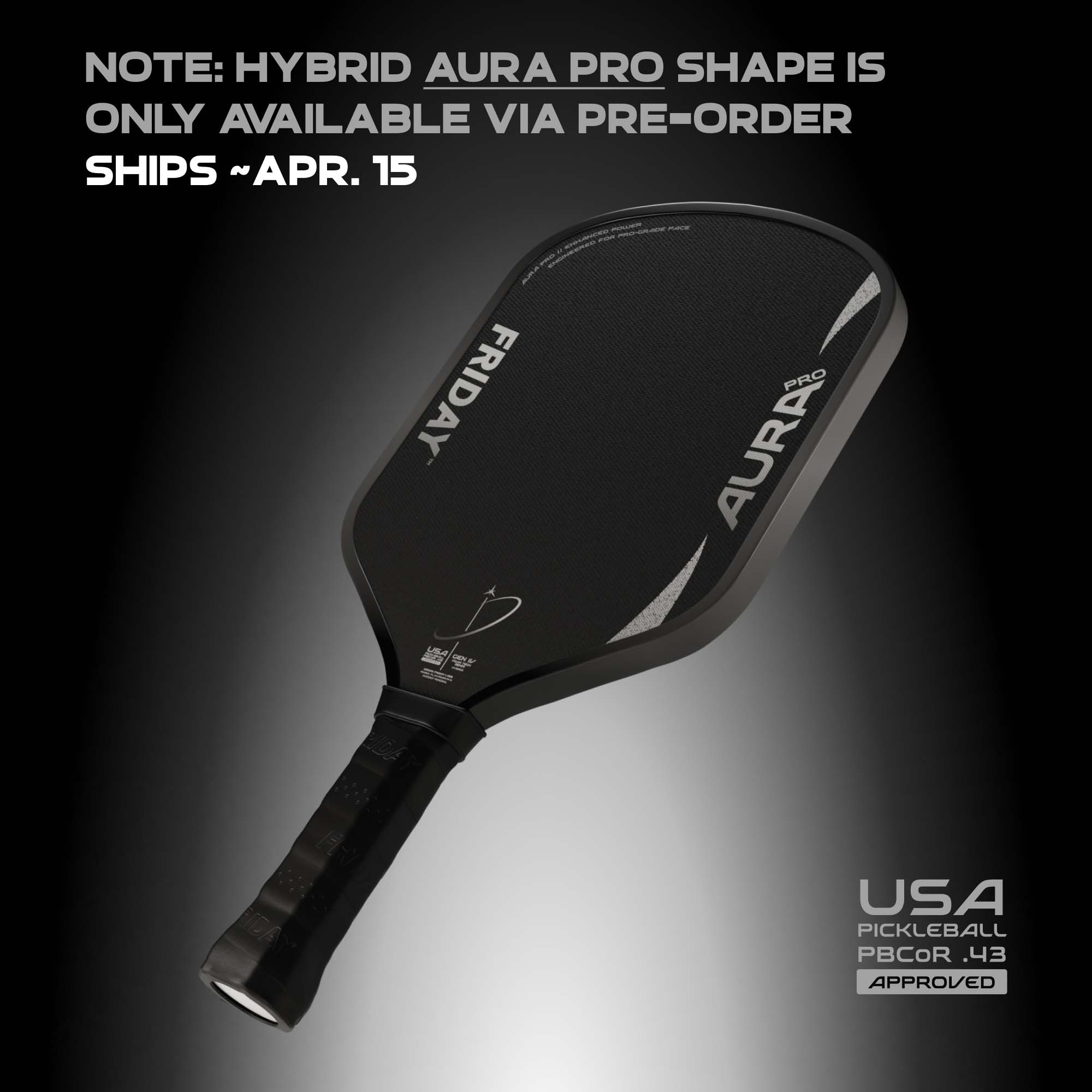 Friday Aura Pro Paddle | Gen 4 (16mm) - Friday Pickleball