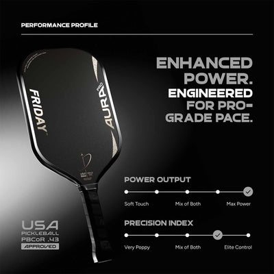 Friday Aura Pro Paddle | Gen 4 (16mm) - Friday Pickleball