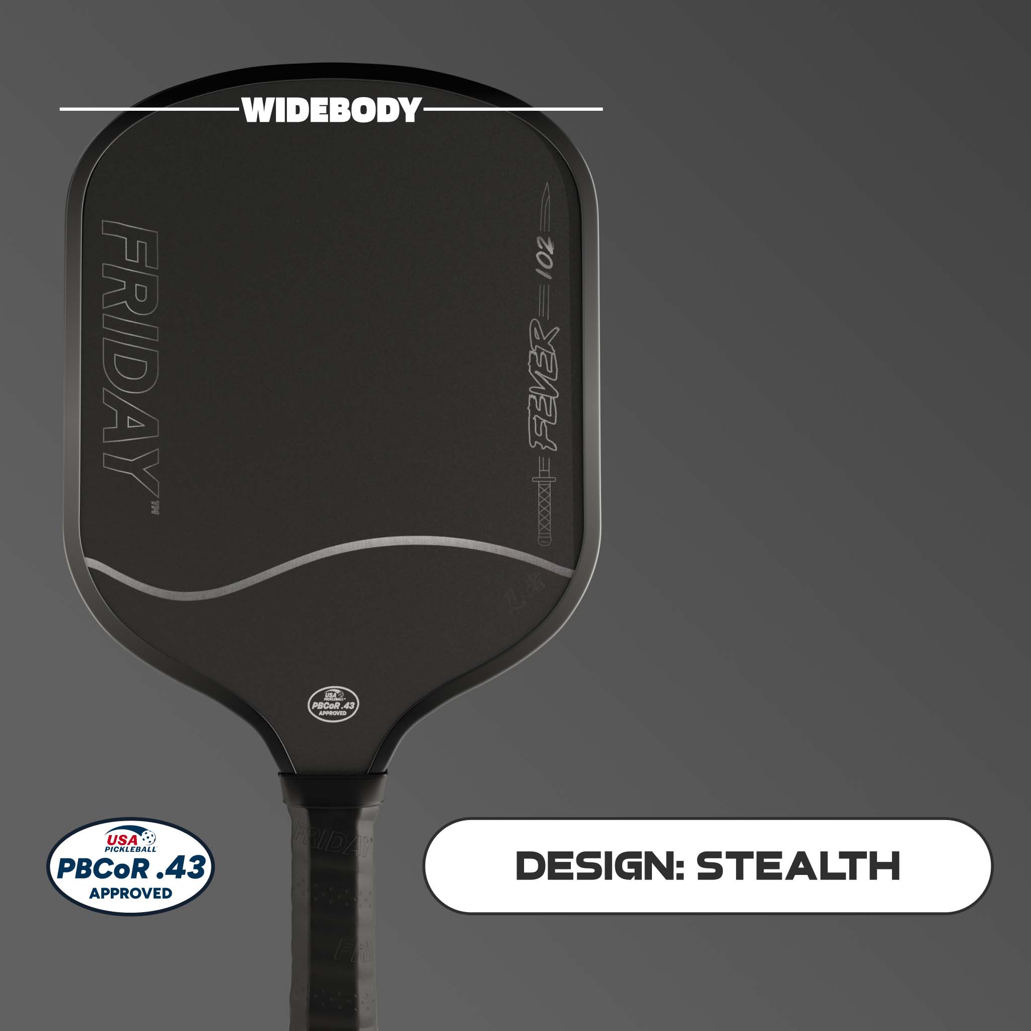 Widebody Friday Fever 102 Paddle | Gen 3 (16mm) – Friday Pickleball