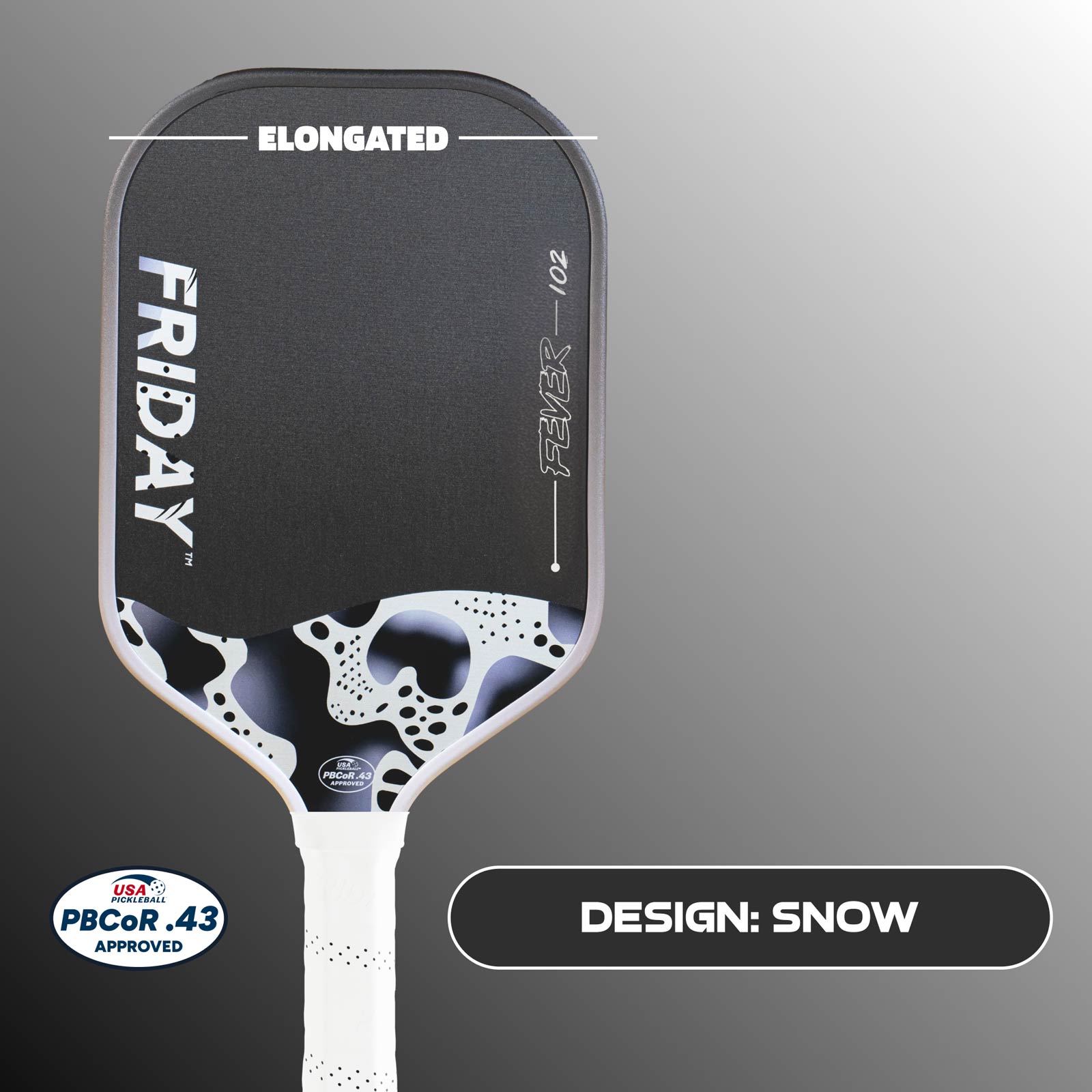 Elongated Friday Fever 102 Paddle | Gen 3 (16mm) - Friday Pickleball
