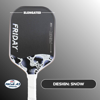 Elongated Friday Fever 102 Paddle | Gen 3 (16mm) - Friday Pickleball