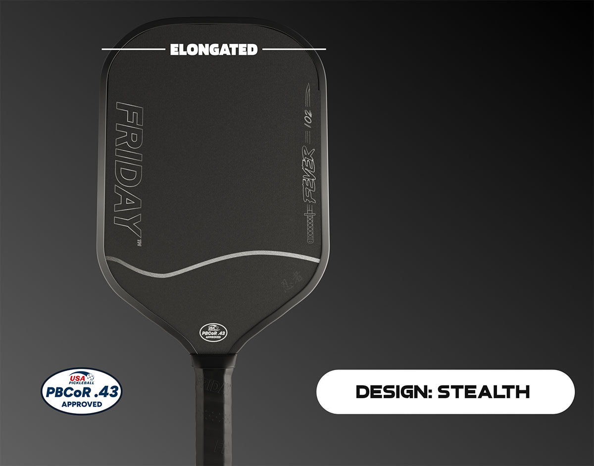 Elongated Friday Fever 102 Paddle | Gen 3 (16mm) - Friday Pickleball