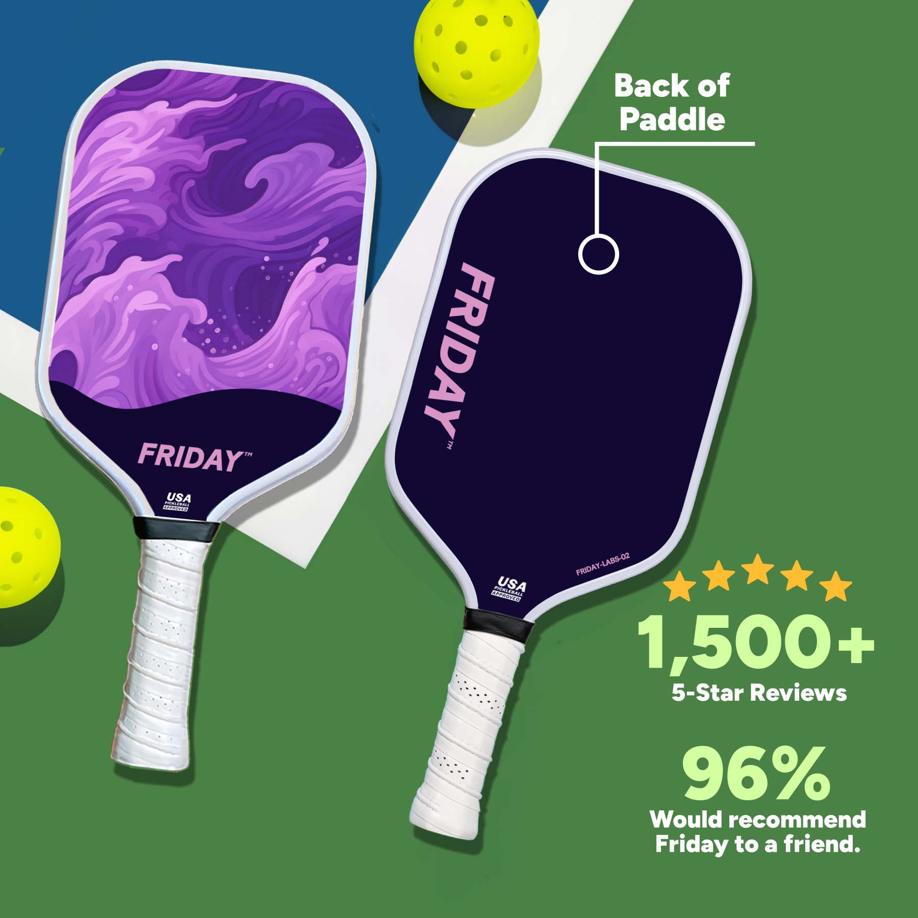 Friday Pickleball Paddle | Carbon Fiber (16mm) - Friday Pickleball
