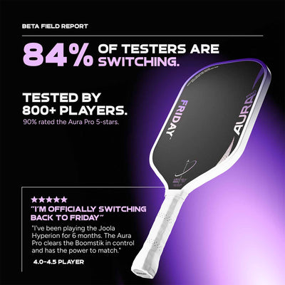 Friday Aura Pro Paddle | Gen 4 (16mm) - Friday Pickleball
