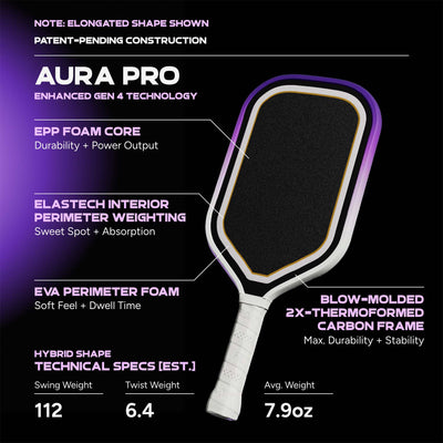 Friday Aura Pro Paddle | Gen 4 (16mm) - Friday Pickleball