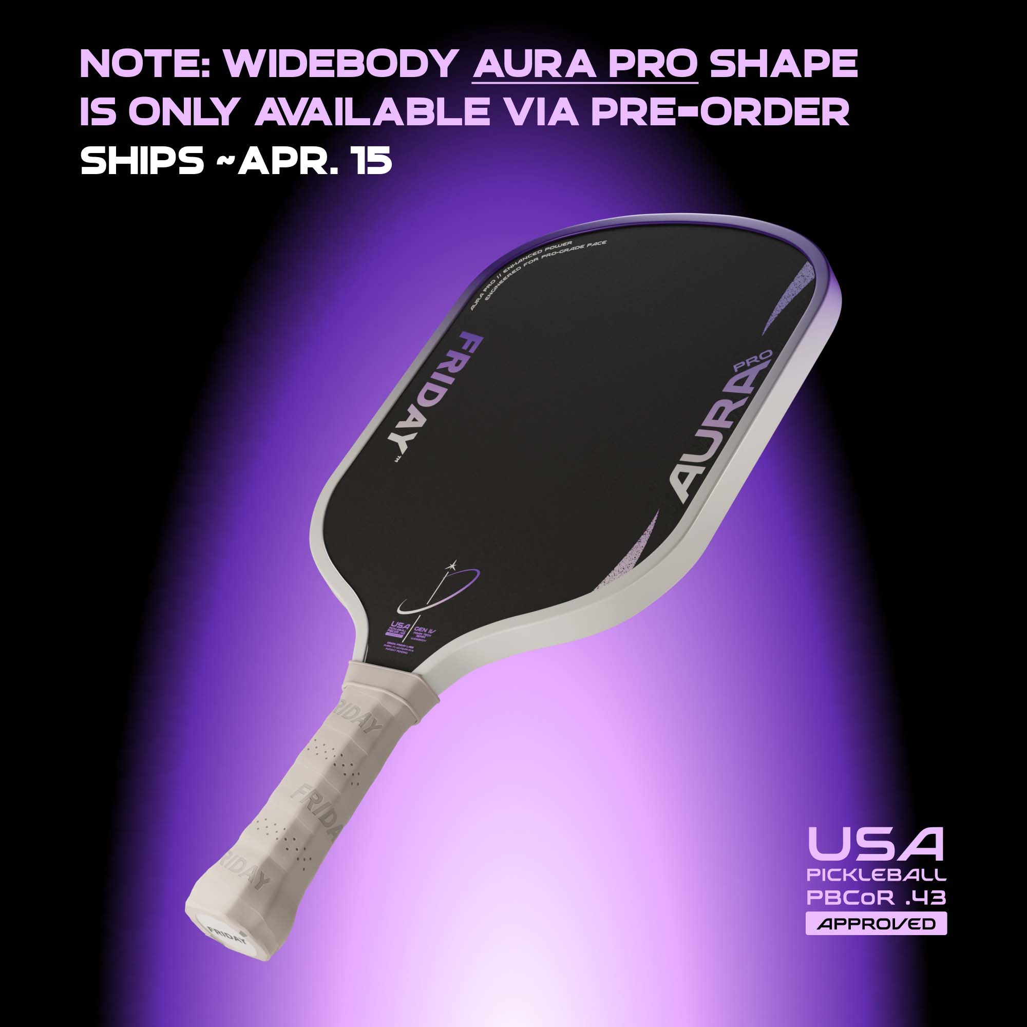 Friday Aura Pro Paddle | Gen 4 (16mm) - Friday Pickleball