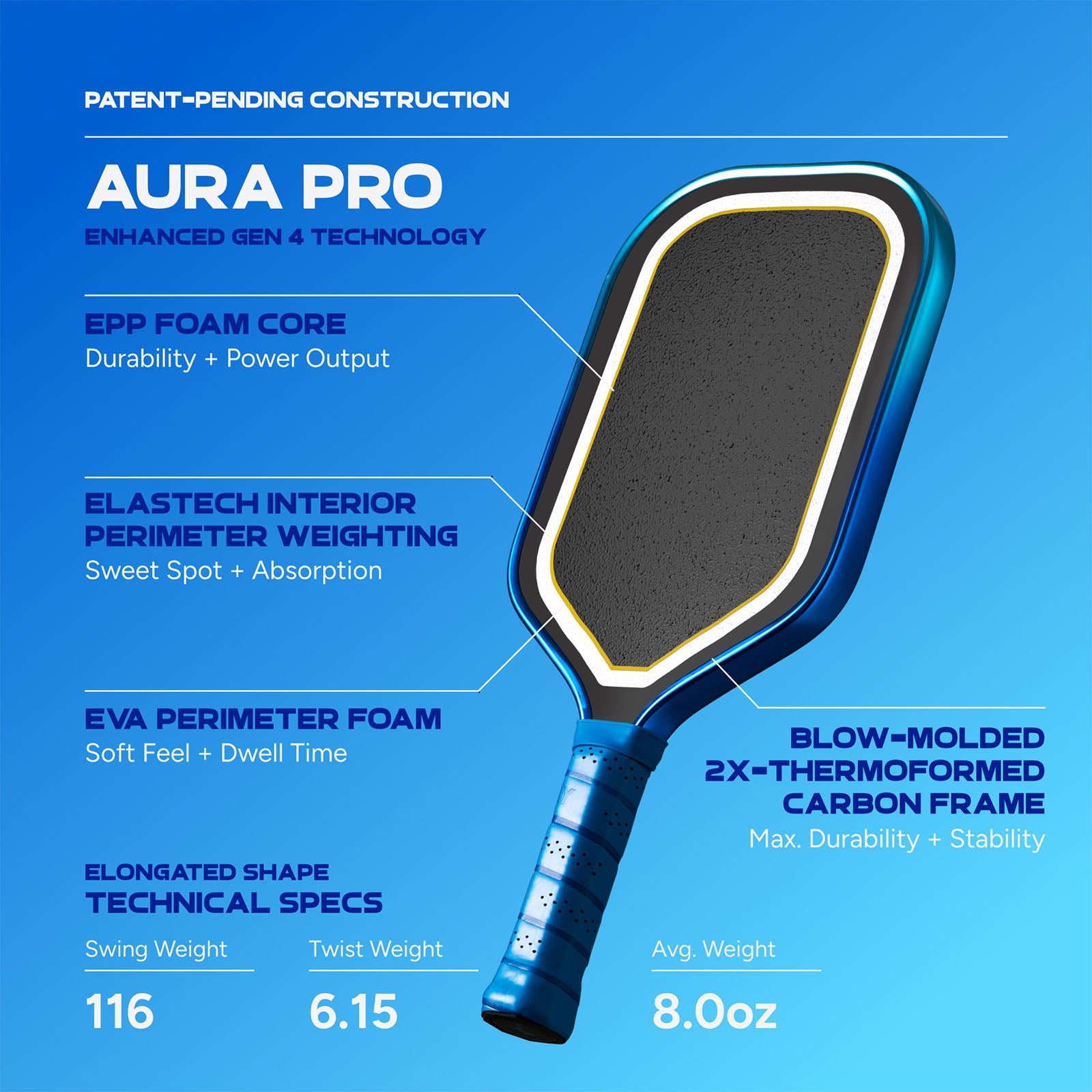 Friday Aura Pro Paddle | Gen 4 (16mm)