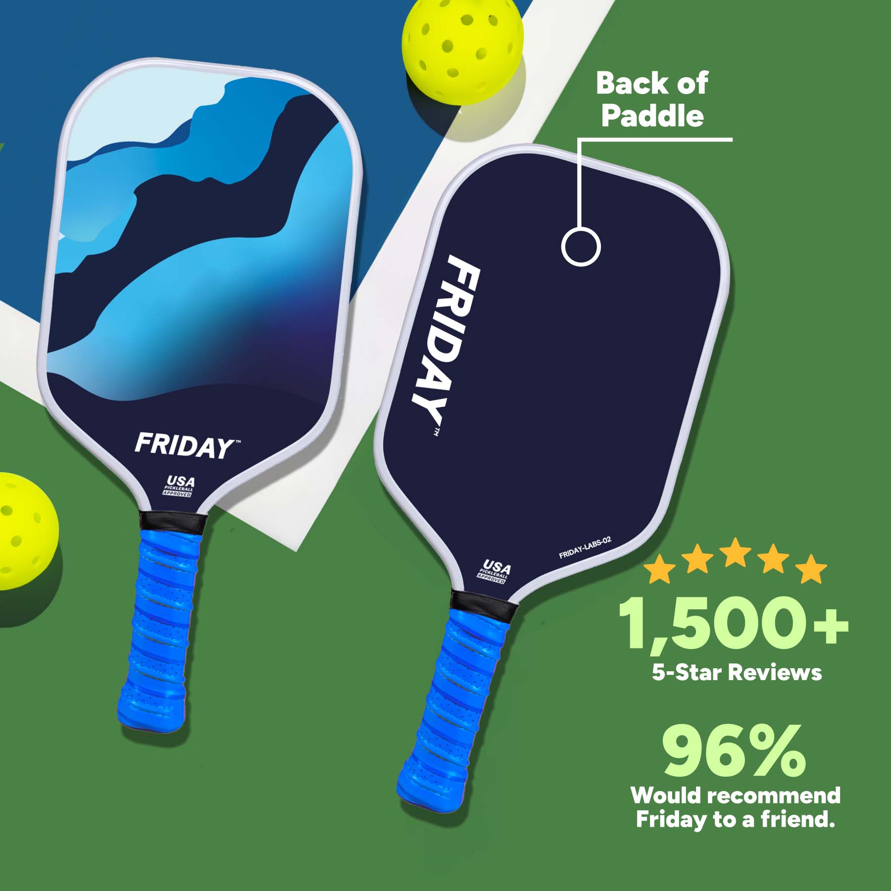 Friday Pickleball Paddle | Carbon Fiber (16mm) - Friday Pickleball