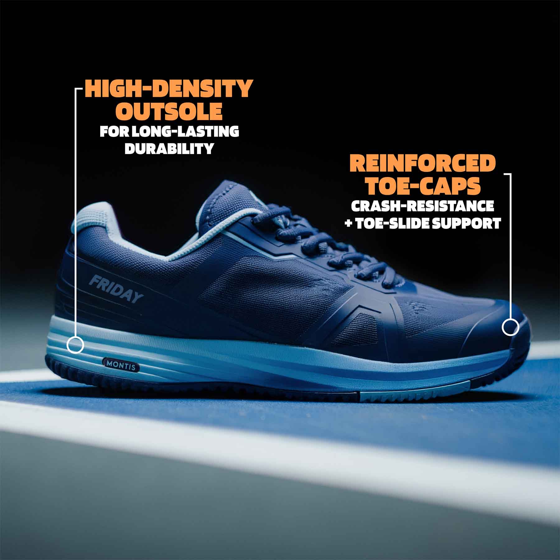 Montis X Friday Glacier Pickleball Shoes - Friday Pickleball