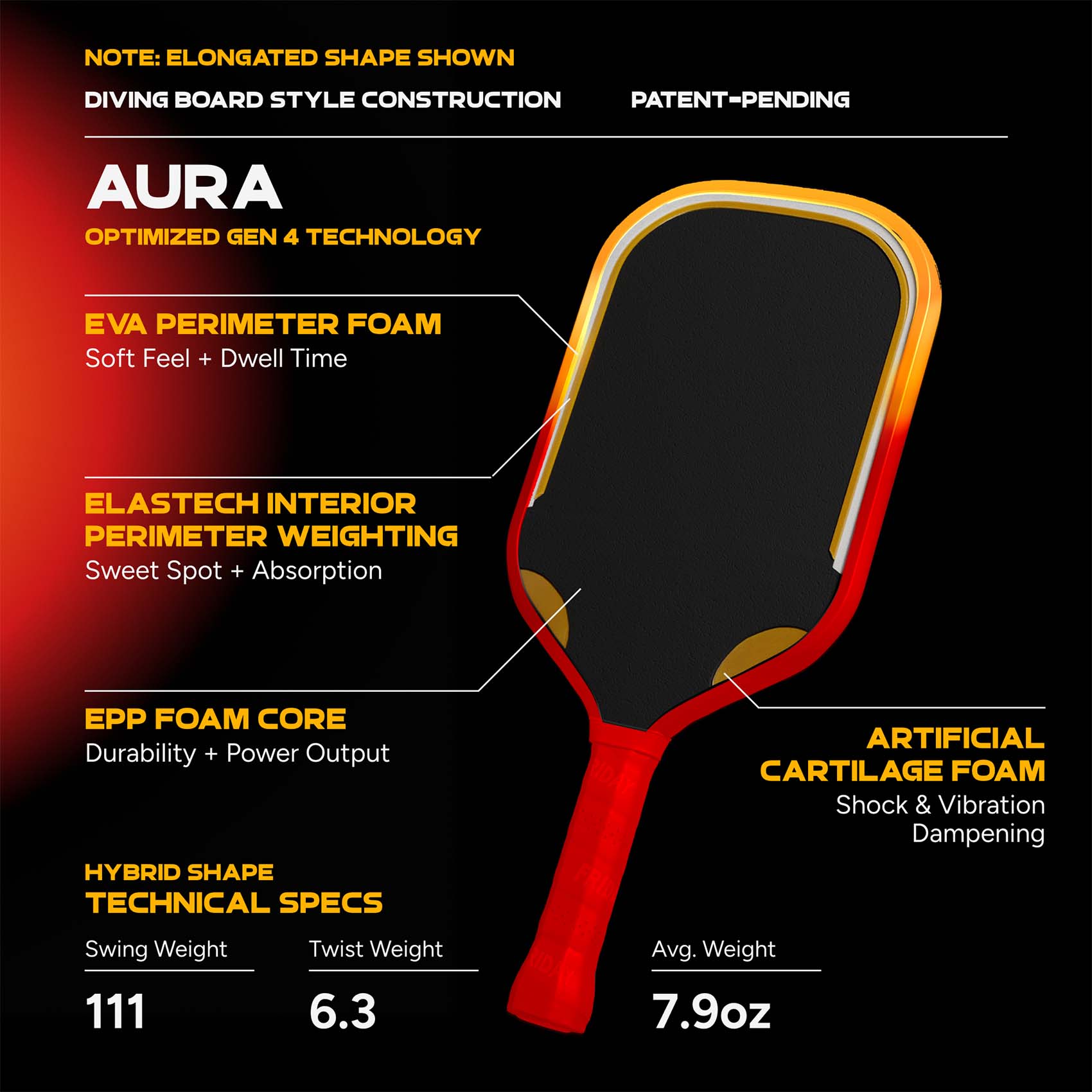 Friday Aura Paddle | Gen 4 (16mm) - Friday Pickleball