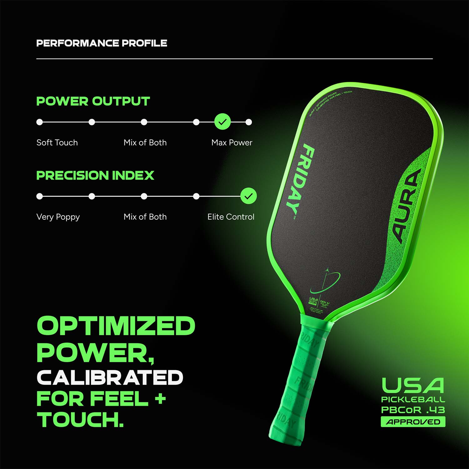 Friday Aura Paddle | Gen 4 (16mm) - Friday Pickleball